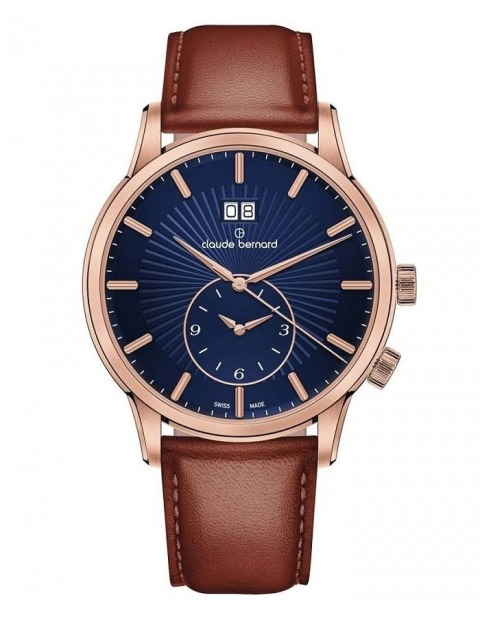 Claude Bernard Classic 2nd Time Zone 62007-37R-BUIR